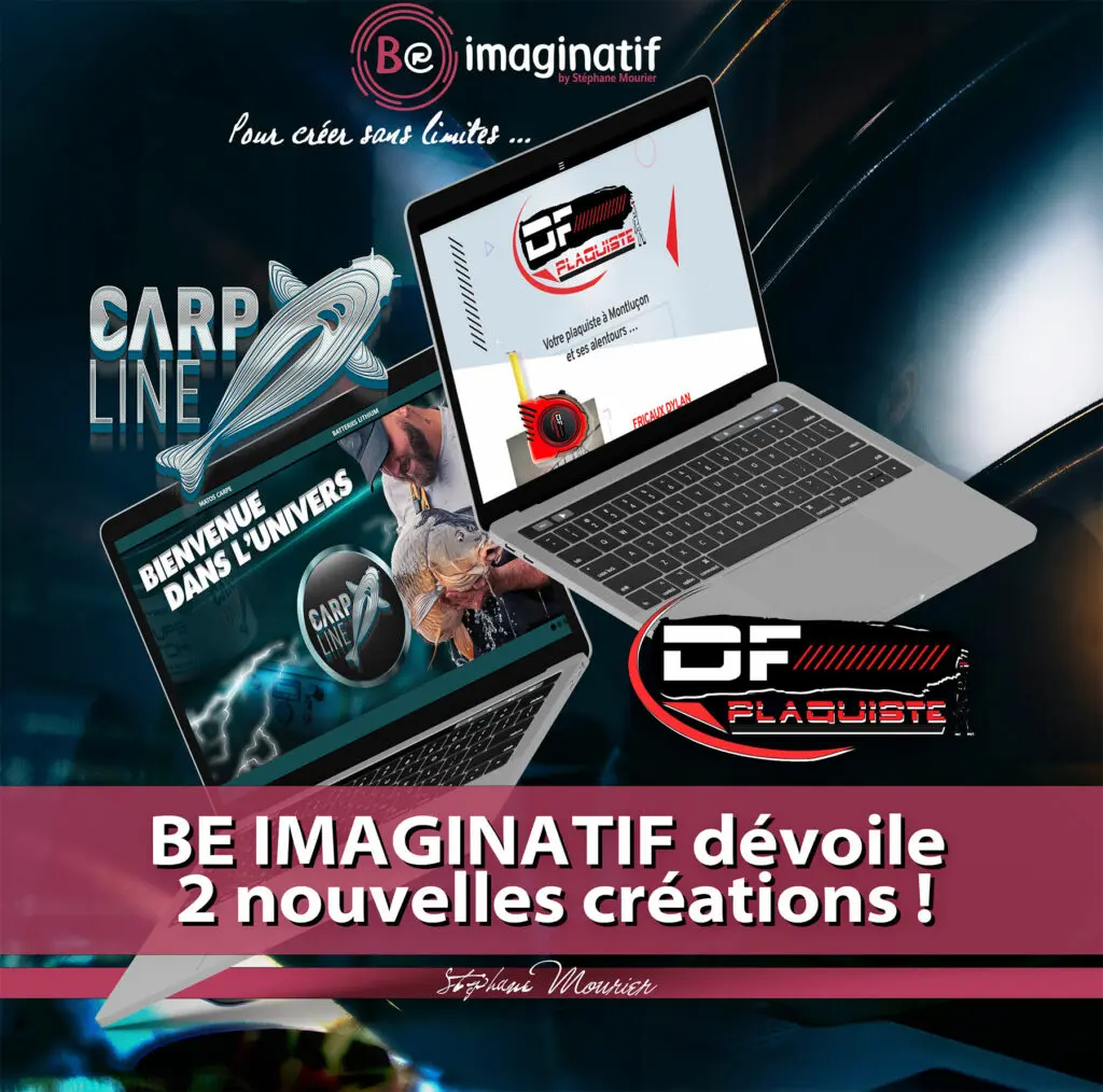 BE IMAGINATIF dévoile 2 nouvelles créations ! Carpline.fr et Dfplaquiste.fr